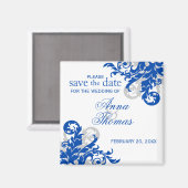 ブルー王室の・シルバーが賞味期限を守る マグネット (正面/裏面)