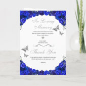 ブルー王室の&シルバーキンセアニェラティアラ蝶 プログラム (裏面)