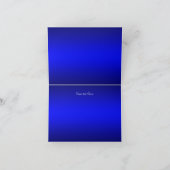 ブルー王室の&シルバーティアラスウィート16サンキューカード サンキューカード (内部)