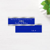 ブルー王室の&シルバートーンカスタムウェディングメッセージカード (デスク)