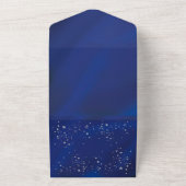 ブルー王室の&シルバーフローラキンセアニラ オールインワン招待状 (外側)