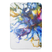 ブルー王室の&ピンク抽象芸術流体アート バスマット (正面縦)