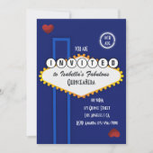 ブルー王室の&ブルガンディラスベガスキンセアニラ 招待状 (正面)