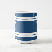 ブルー王室の&ホワイトサッカーチームパーソナライズされた コーヒーマグカップ (中央)