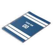 ブルー王室の&ホワイトサッカーチームパーソナライズされた ノートブック (左側)