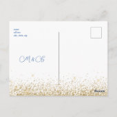 ブルー王室の&メタリック金ゴールド救のRegal日 ポストカード (裏面)