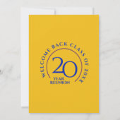 ブルー王室の&金ゴールドスクールクラス懇親会 招待状 (裏面)