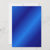 ブルー王室の&金ゴールド50と素晴らしい緑の誕生日 招待状 (裏面)