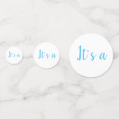 ブルー男の子の紙吹雪ベビージェンダー コンフェッティ (正面)