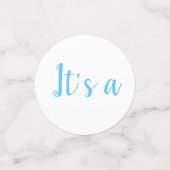 ブルー男の子の紙吹雪ベビージェンダー コンフェッティ (スモール正面)