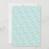 ブルー男の子ユニコーン赤ちゃんシャワー招待状 招待状 (裏面)