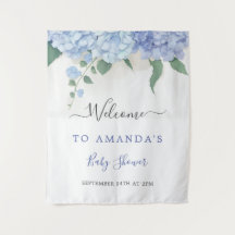 ブルー男の子！アジサイ植物ベビーシャワー