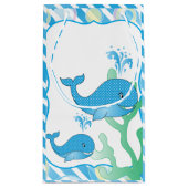 ブルー男の赤ちゃんクジラ スモールペーパーバッグ (裏面)