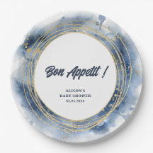 ブルー男の赤ちゃんシャワーラウンド