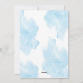 ブルー男の赤ちゃんシャワー招待状 シーズンカード (裏面)