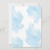 ブルー男の赤ちゃんシャワー招待状 招待状 (裏面)