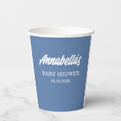 ブルー男の赤ちゃんシャワー 紙コップ (裏面)