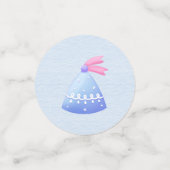 ブルー男の赤ちゃんファースト誕生日 コンフェッティ (スモール正面)