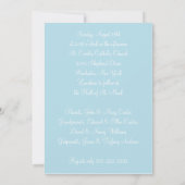 ブルー男の赤ちゃんフォト《キリスト教》洗礼式や命名式 招待状 (裏面)