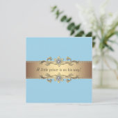 ブルー男の赤ちゃんプリンスシャワー 招待状 (スタンド正面)