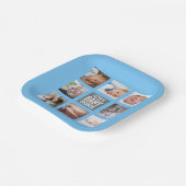 ブルー男の赤ちゃんベビーシャワーフォトコラージュ  ペーパープレート (傾斜あり)