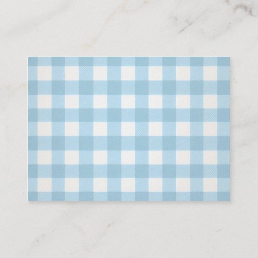 ブルー男の赤ちゃんマラードアヒルおむつラッフル エンクロージャーカード (裏面)