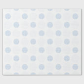 ブルー男の赤ちゃん水玉模様水彩ベビーシャワー ラッピングペーパー (フラット)