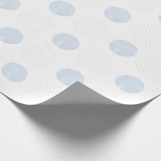 ブルー男の赤ちゃん水玉模様水彩ベビーシャワー ラッピングペーパー (角)