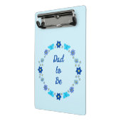 ブルー男の赤ちゃん蝶と花のカスタム ミニクリップボード (アングル2)
