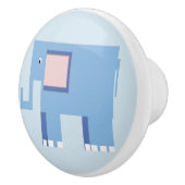 ブルー男の赤ちゃん象子供部屋アート セラミックノブ (右)