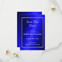 ブルー男らし&グリッターフレーム50誕生日