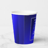 ブルー男らし&グリッターフレーム50誕生日 紙コップ (右)