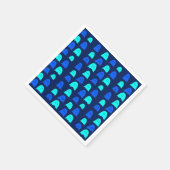 ブルー白熱［赤熱］光を放つハロウィーン幽霊 スタンダードカクテルナプキン (角)