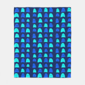 ブルー白熱［赤熱］光を放つハロウィーン幽霊 フリースブランケット (正面)