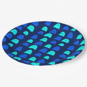 ブルー白熱［赤熱］光を放つハロウィーン幽霊 ペーパープレート (アングル)