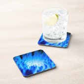 ブルー白熱［赤熱］光を放つフローラプリント懸命プラスチック塗装機 コースター (右側)