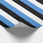 ブルー白黒ストライプ ラッピングペーパー (角)