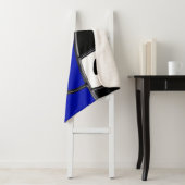 ブルー白黒バレーボールのシニアナイトギフト シェルパブランケット (インサイチュ)