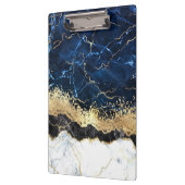 ブルー白黒マーブルグラム クリップボード (左)
