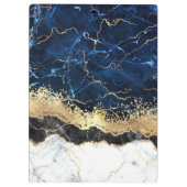 ブルー白黒マーブルグラム クリップボード (裏面)