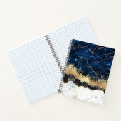 ブルー白黒マーブルグラム ノートブック (内部)