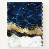 ブルー白黒マーブルグラム ノートブック (裏面)