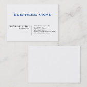 ブルー白黒ユニークマネージャーの名刺 名刺 (正面/裏面)