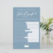 ブルー知っている花嫁のシャワーのゲーム (スタンド正面)