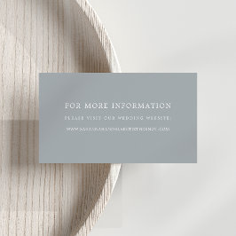 ブルー石板結婚のWebサイトカード エンクロージャーカード