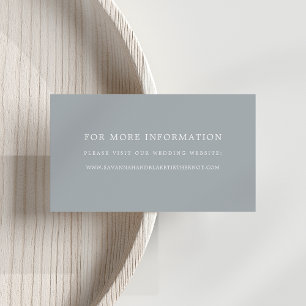 ブルー石板結婚のWebサイトカード エンクロージャーカード