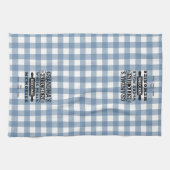 ブルー祖母の食事が思い出に台所用タオル キッチンタオル (横)