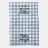 ブルー祖母の食事が思い出に台所用タオル キッチンタオル (縦)