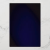 ブルー祝で誕生日の時間 箔招待状 (裏面)