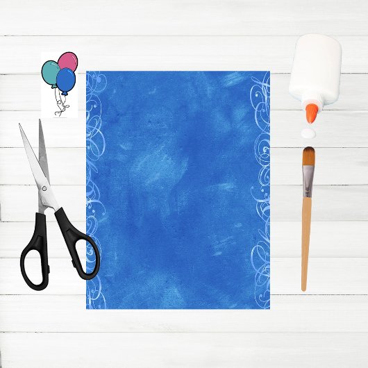 ブルー祝スクラップブック紙